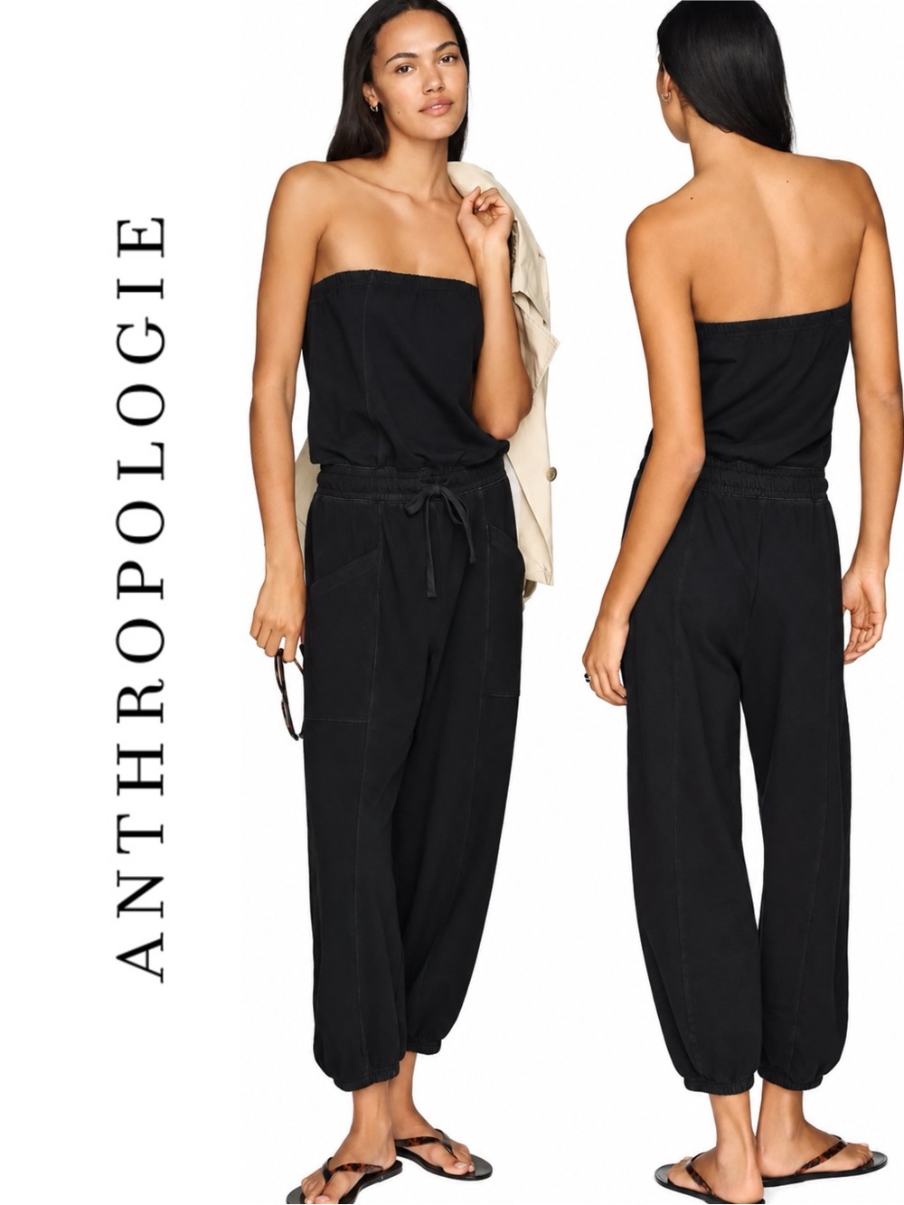 Anthropologie Daily Practice Strapless Jumpsuit
